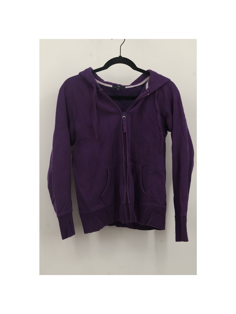 Gap Women's Full Zip Fleece Hoodie Sweatshirt Long Sleeve Pockets Size L Purple